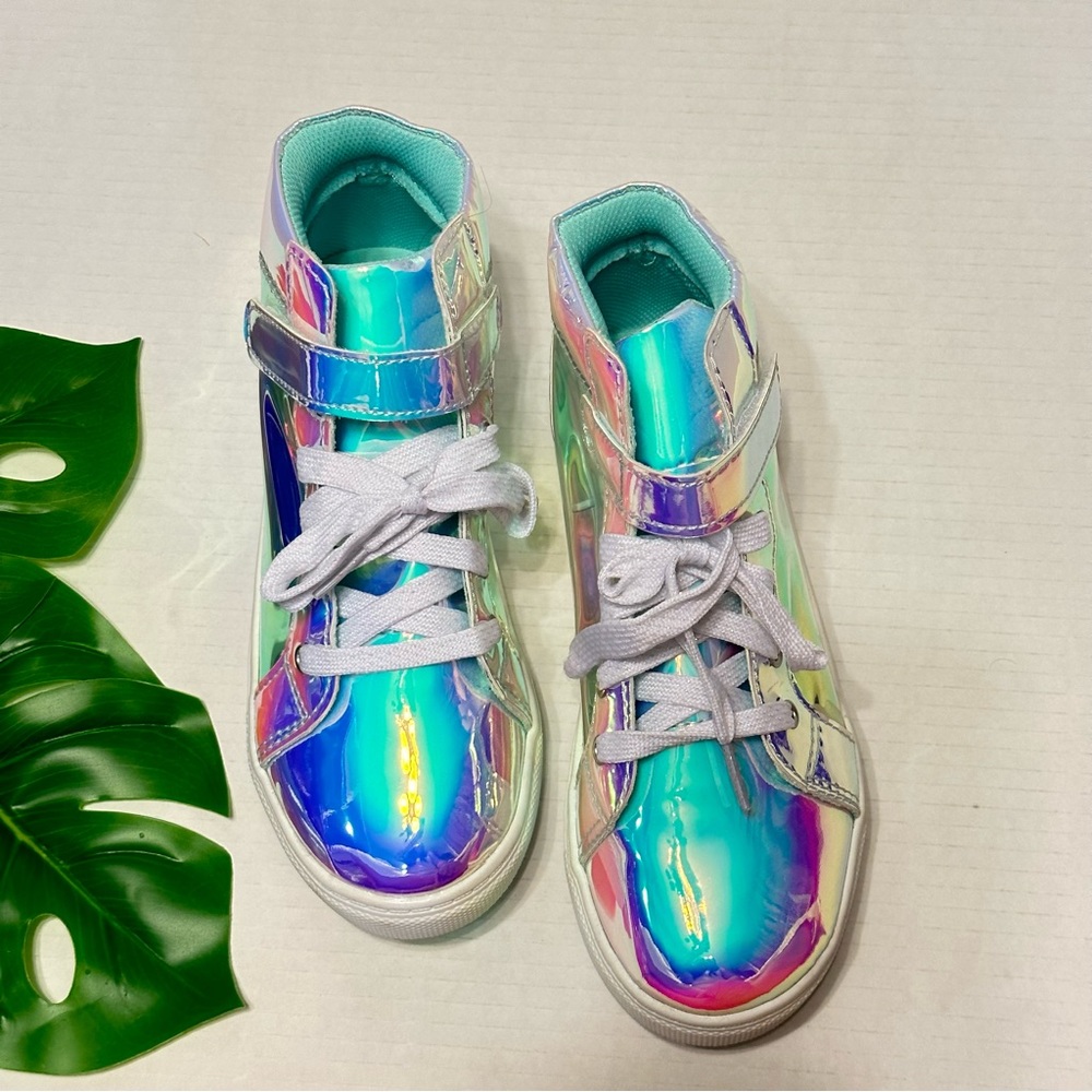 Wonder Nation Iridescent High Top Sneaker NWOT - Picture 3 of 8